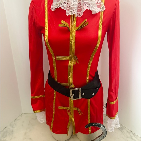 Leg Avenue Red Pirate Halloween Costume with Hat and Hook/Size Small - Picture 11 of 16